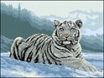 Ф-048"Белый тигр на снегу" 34х45см от Швеймаркет