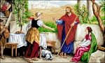 И-022"Иисус,Марта и Мария" 43,х67см от Швеймаркет